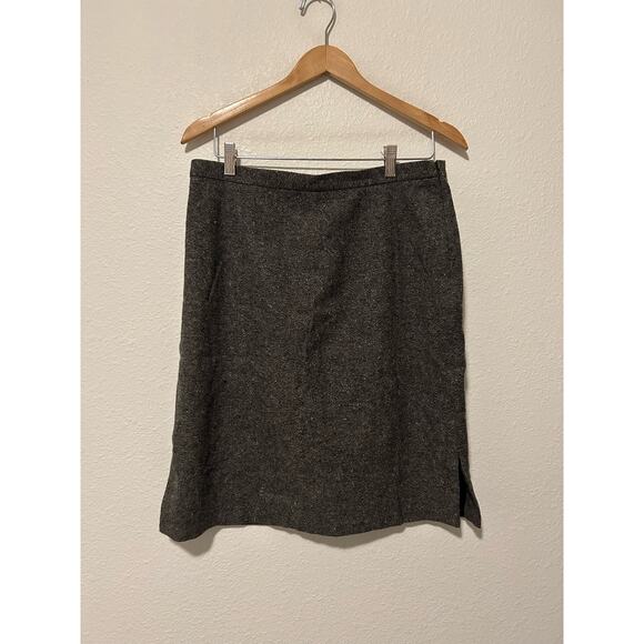 Vintage ShangHai Tang Wool Skirt Women's Size 14 Knee Length Luxury Fully Lined - Picture 1 of 13